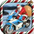 圣诞老人摩托车种族游戏