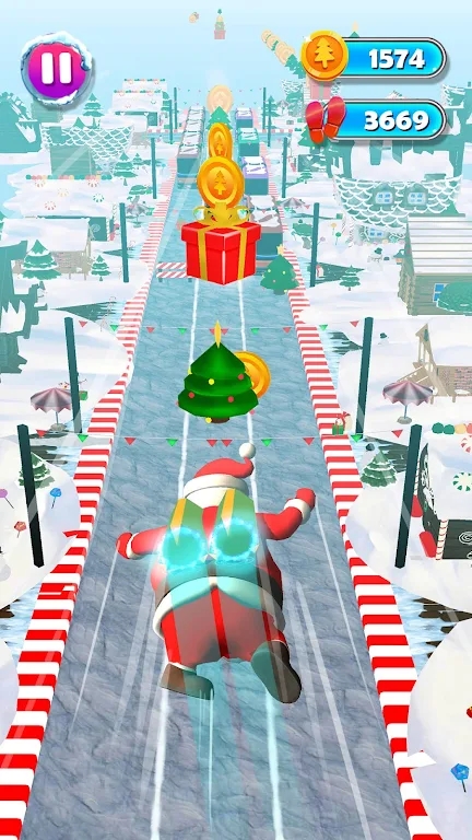 圣诞无限奔跑游戏中文版（Santa Runner Infinite Run Game）图1: