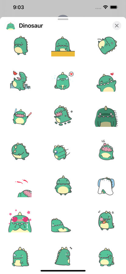 Dinosaur Emoji Animated表情贴纸app图4: