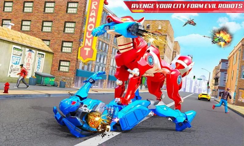 狐狸机器人城市战争游戏安卓版（Wild Fox Transform Bike Robot War）图2: