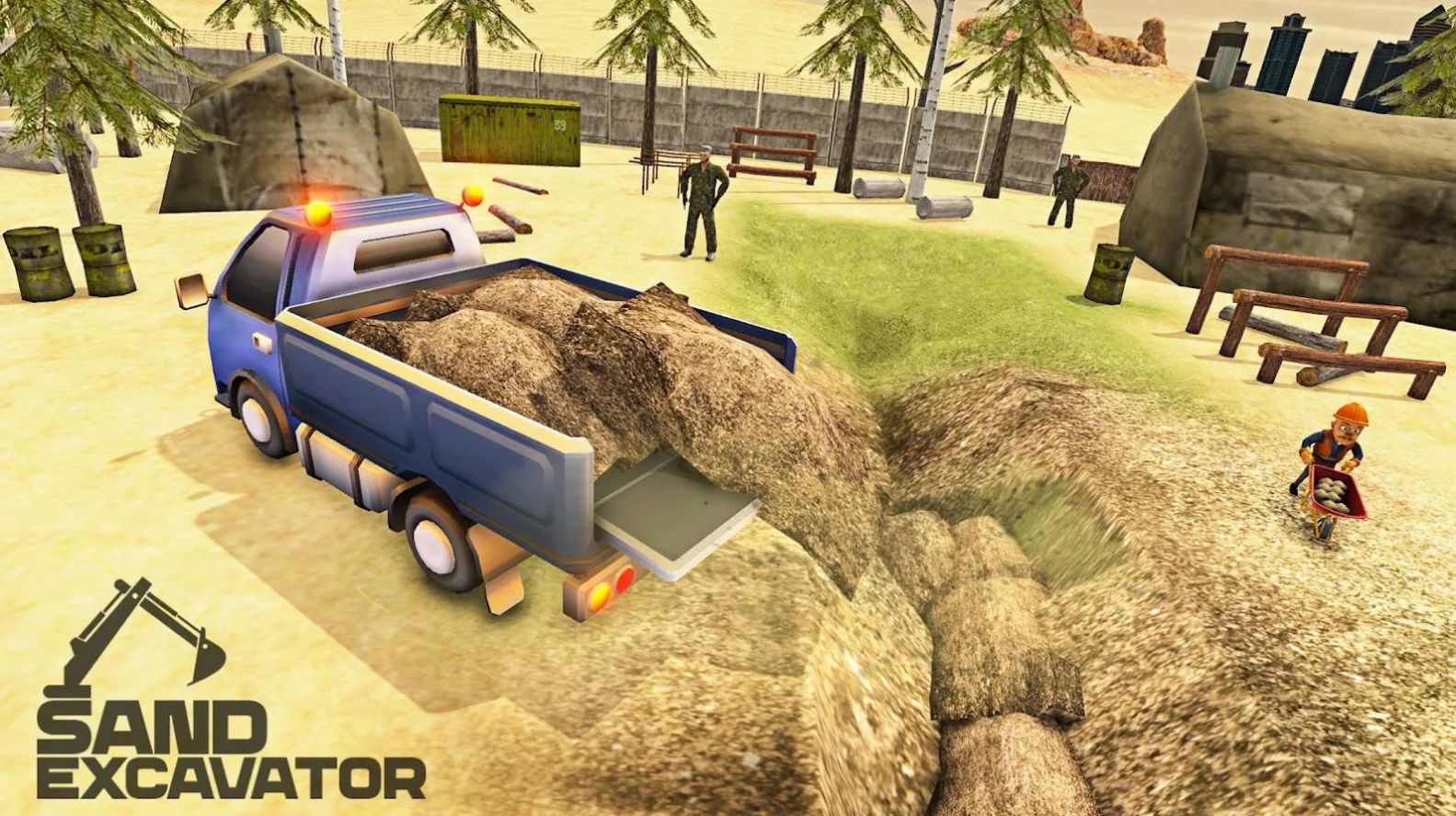 建筑挖掘机模拟施工工程游戏最新版(US River Sand Excavation)图1: