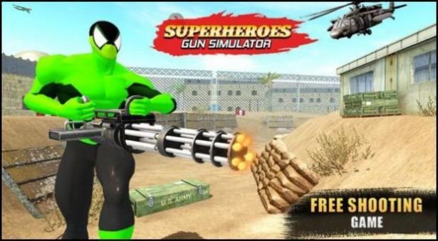 超级英雄枪械模拟器游戏最新版(Superheroes gun simulator)图1: