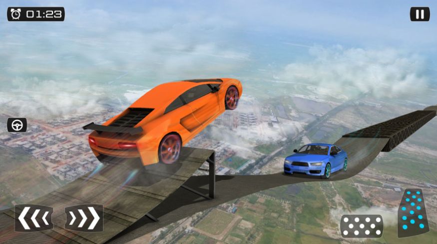 狂野飞车漂移游戏官方版(Sky Track Ultimate Car Stunt Race)图1:
