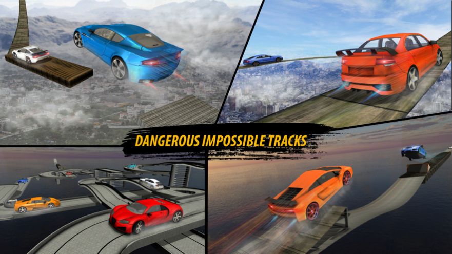 狂野飞车漂移游戏官方版(Sky Track Ultimate Car Stunt Race)图3:
