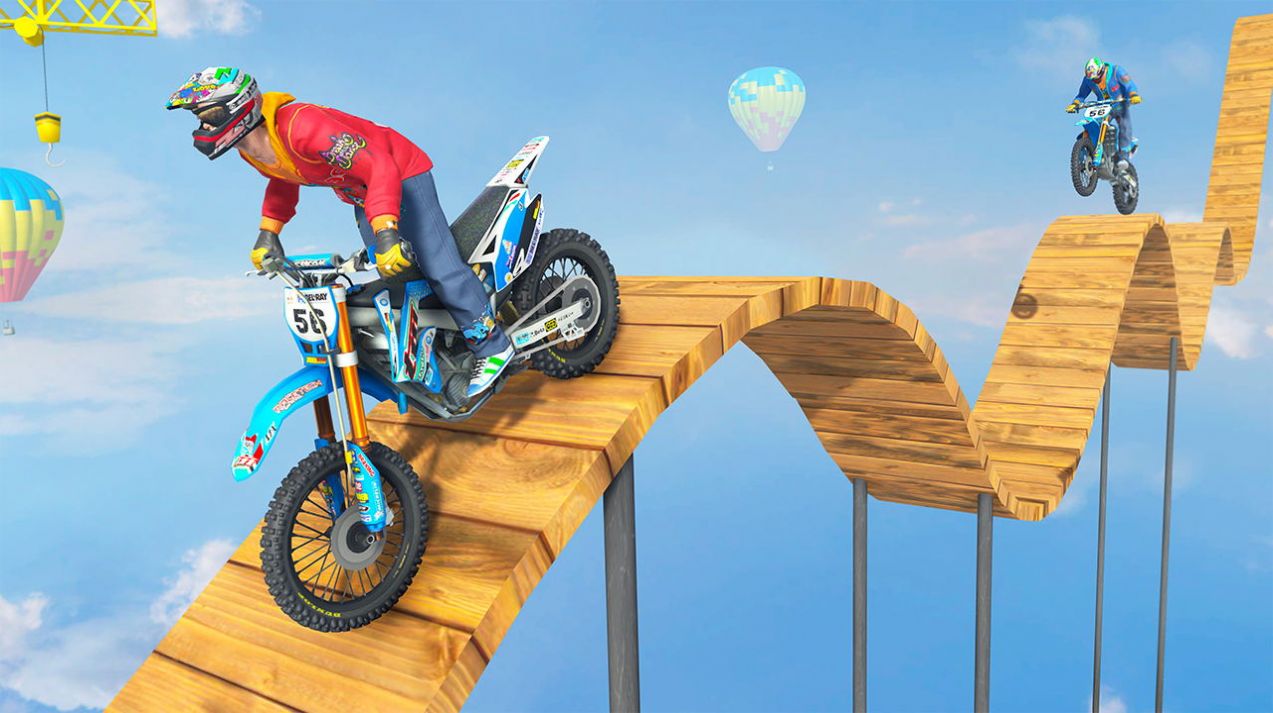 刺激摩托车游戏最新版(Motocross Impossible Bike Crash Stunts Racing Sim)图2: