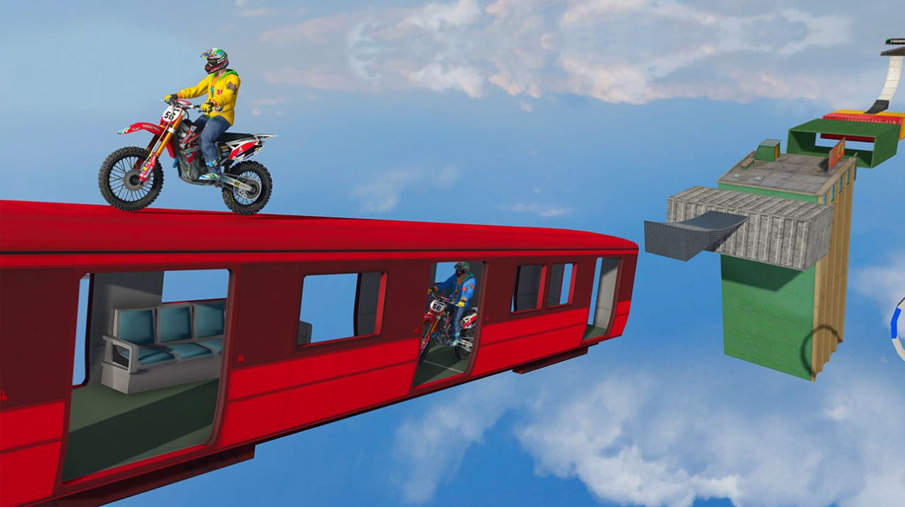 刺激摩托车游戏最新版(Motocross Impossible Bike Crash Stunts Racing Sim)图4: