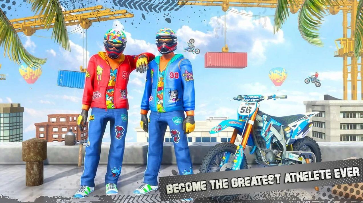 摩托车越野碰撞特技赛车模拟游戏手机版（Motocross Impossible Bike Crash Stunts Racing Sim）图2: