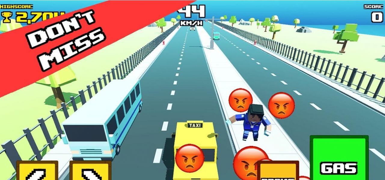 Crazy Road Taxi Madness游戏安卓版图1: