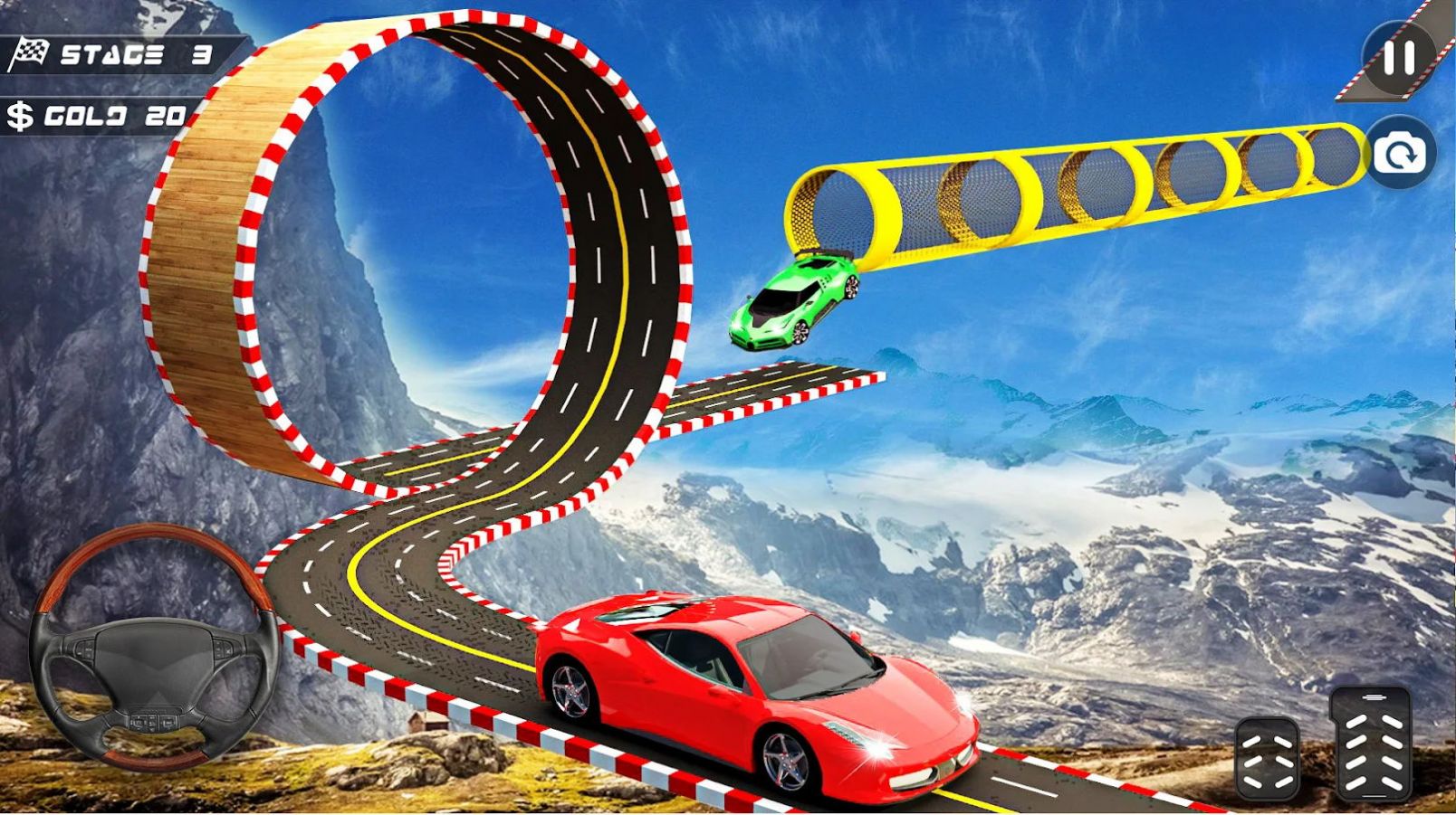 疯狂汽车特技3d游戏最新安卓版图1: