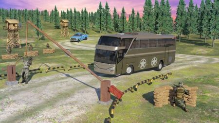 军用客车模拟器游戏安卓版（TGS Army Coach）图1: