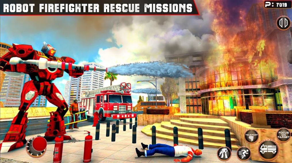 应急消防机器人3D游戏安卓版(Emergency FireFighter Robot 3D)图1: