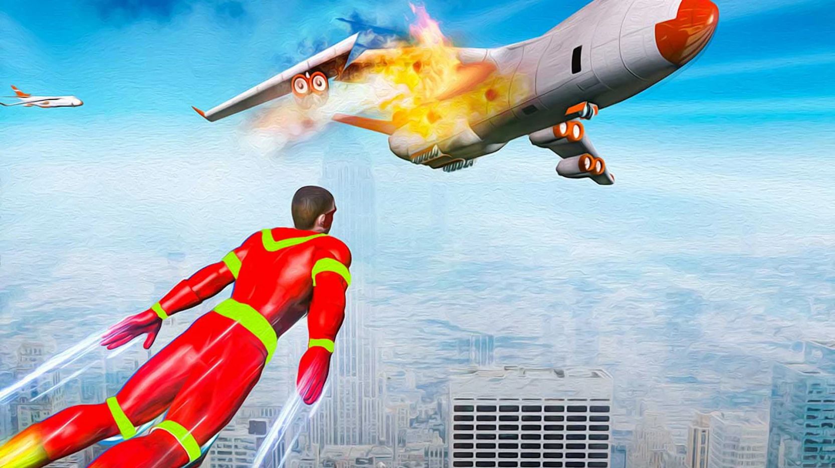飞行超人城市英雄游戏图3