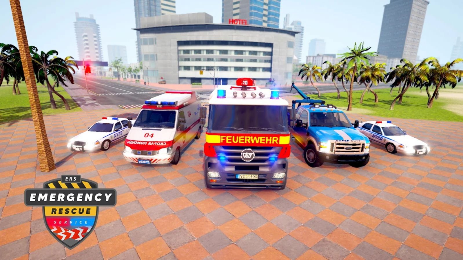 模拟紧急救援消防车游戏官方版（Emergency Rescue Service）图2: