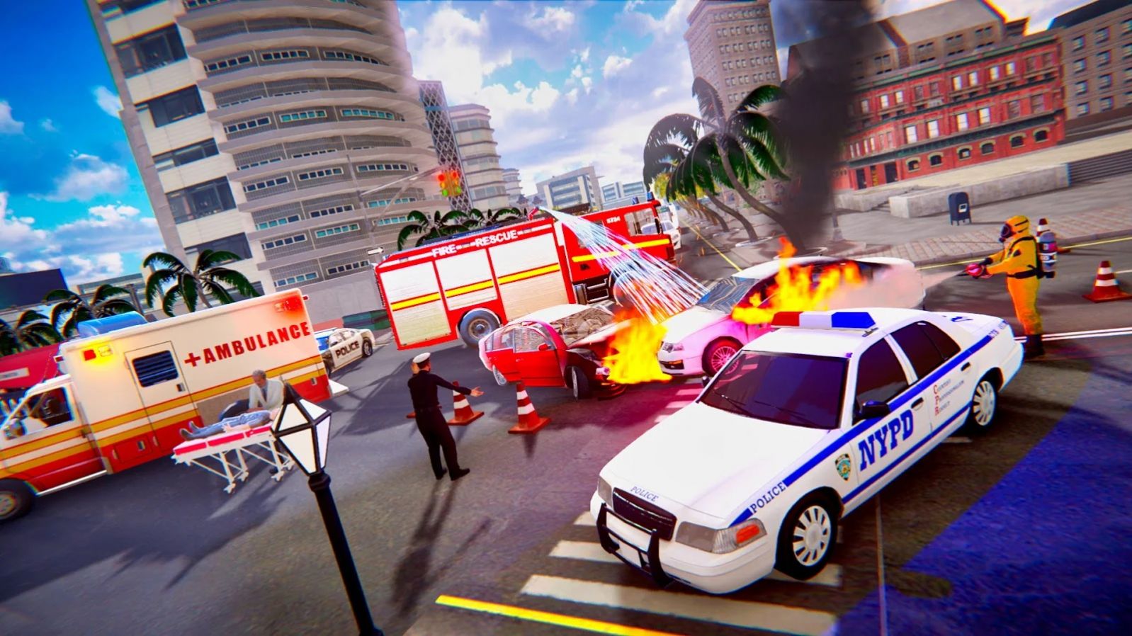 模拟紧急救援消防车游戏官方版（Emergency Rescue Service）图4: