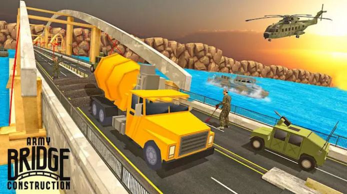 美国陆军大桥建造河道模拟器游戏手机版(Army City Bridge Construction)图4: