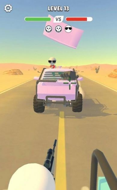 皮卡机枪手游戏手机版(Hit Cars 3D)图1: