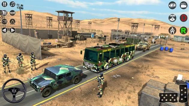 陆军巴士运输车模拟器游戏安卓版（Army Bus Transporter Simulator 2020）图3: