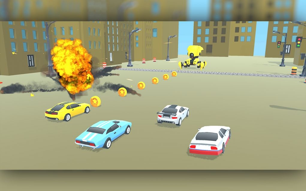 红灯撞车机游戏官方版(Red Light Car Smasher)图3: