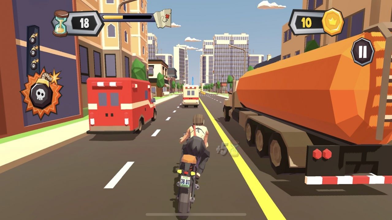 混乱交通摩托车骑士游戏图1