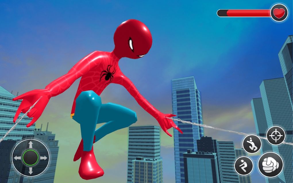 开放世界蜘蛛火柴人游戏最新版(Spider Stickman city battle）图2: