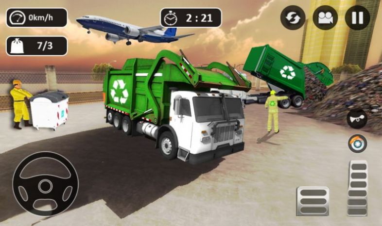 垃圾车行驶游戏安卓版（Garbage Trash Truck Driving）图1: