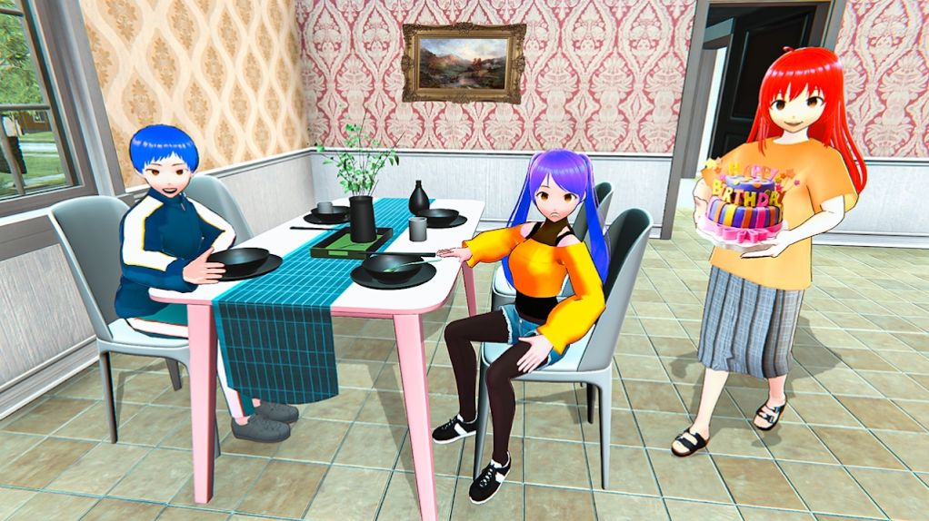 动漫母亲虚拟家庭3D游戏官方版(Anime Mother Virtual Family 3D)图3: