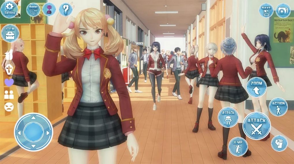 动漫女学生约会模拟游戏手机版（Anime School Girl Dating Sim）图2: