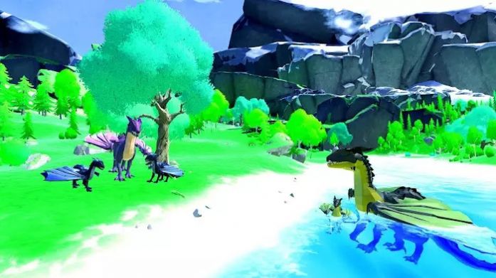 飞行火龙模拟器3D狩猎游戏安卓版（Fire Dragon Sims 3d）图1: