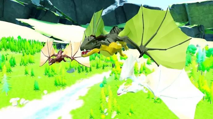 飞行火龙模拟器3D狩猎游戏安卓版（Fire Dragon Sims 3d）图3: