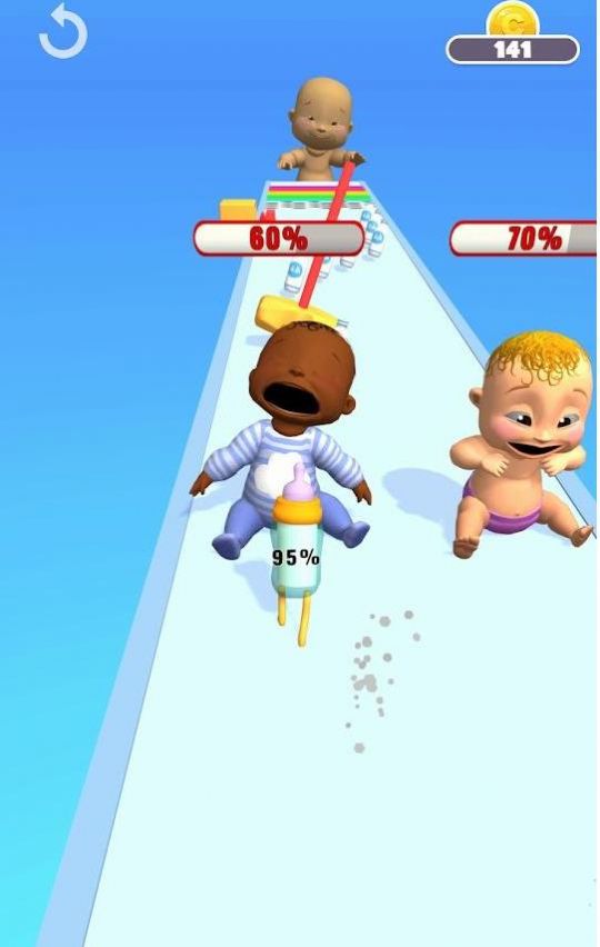 婴儿奶瓶跑游戏手机版（Baby Bottle Run）图1: