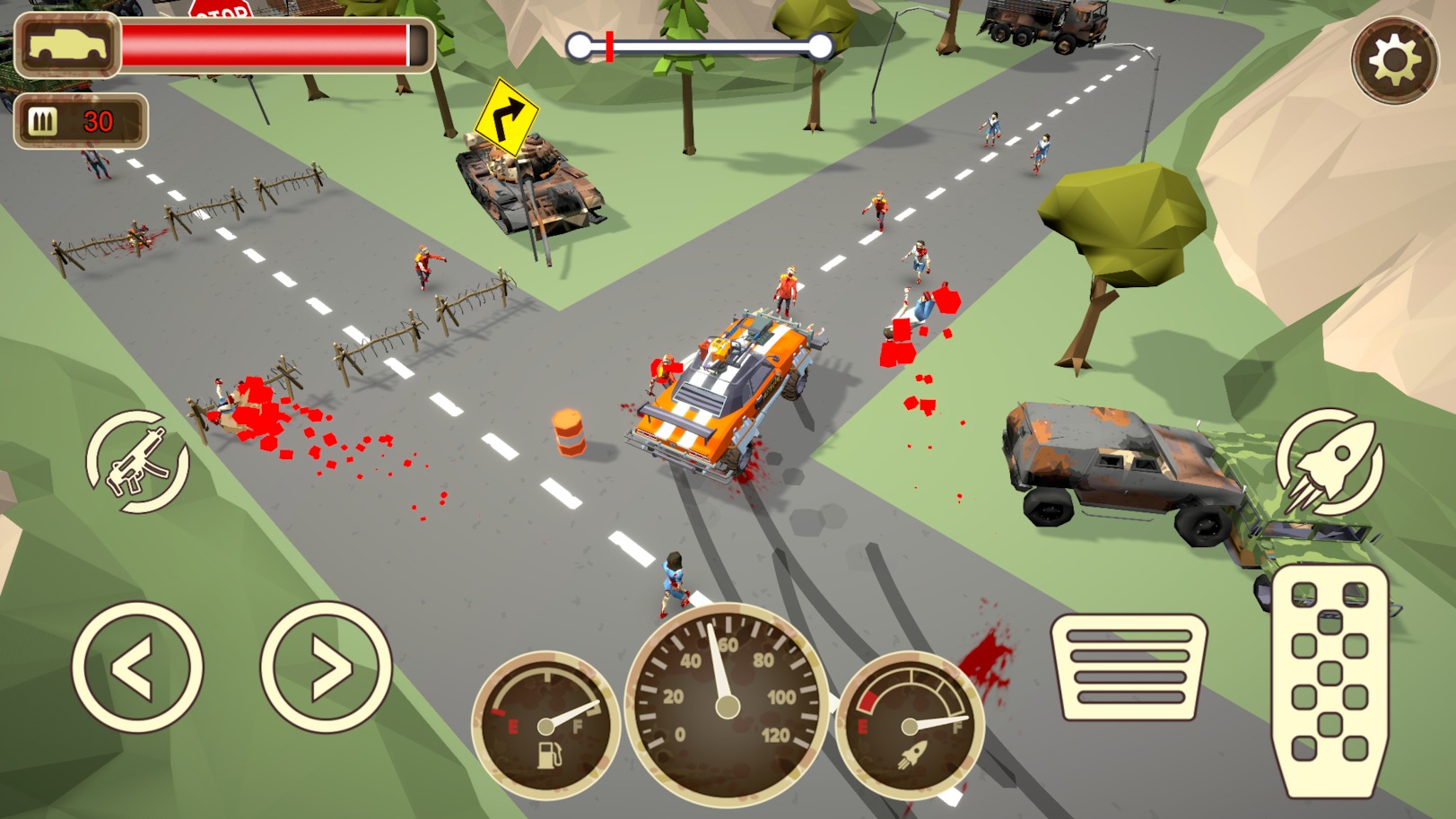 僵尸碾压司机游戏中文版（Zombie Driver）图2: