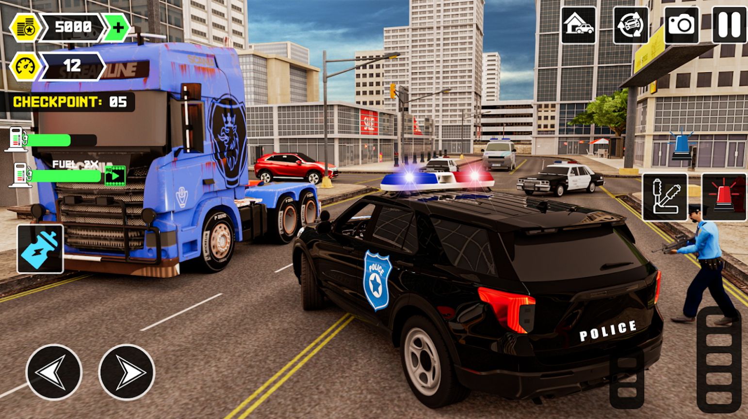战术小队警察模拟器游戏安卓版（City Police Driving Car Simulator）图1: