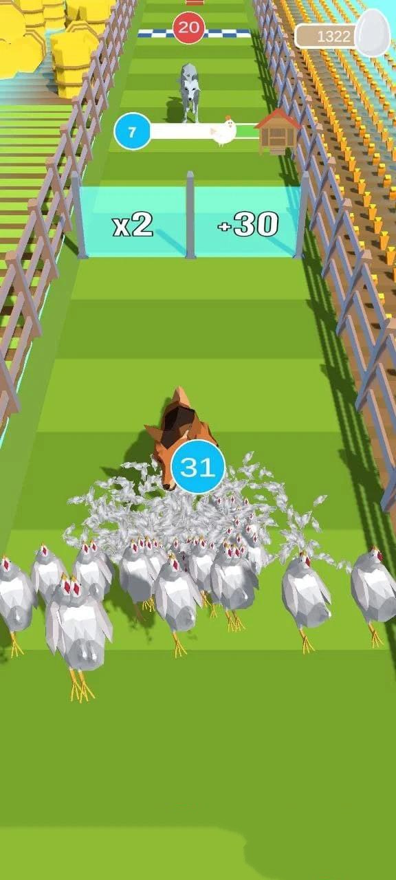 Chicken vs Fox 3D Ranner游戏中文版图1: