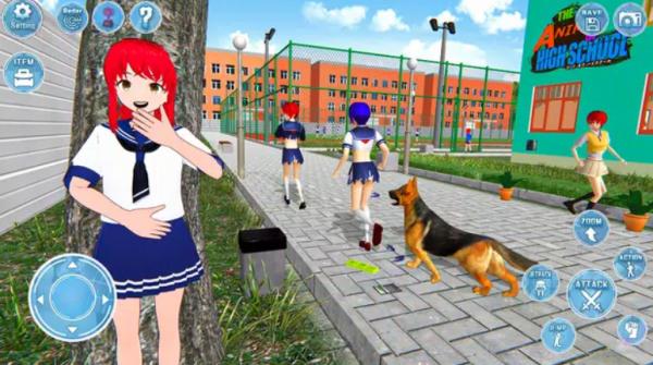 动漫高中女生3D模拟游戏安卓版（Anim School Girl Simulator）图1: