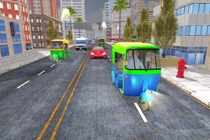 城市自动人力车游戏图3