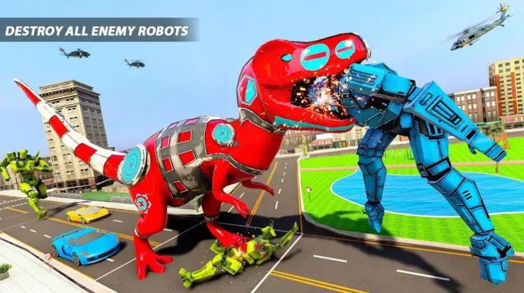 恐龙机器人自行车变换游戏图2