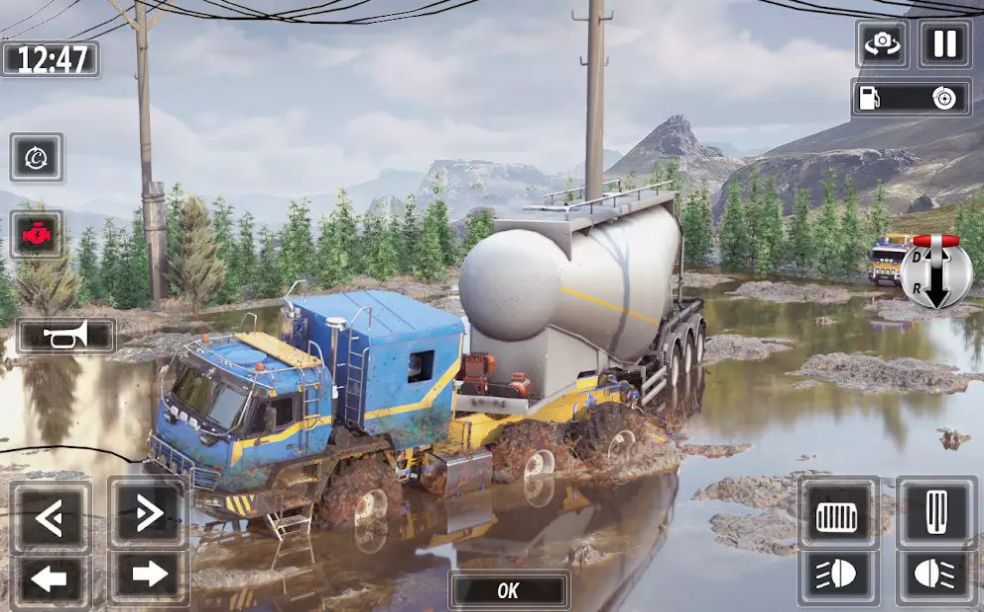 泥浆卡车越野驾驶游戏安卓版（Mud Truck Offroad Driving）图1: