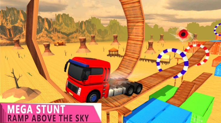 卡车特技跳跃驾驶游戏最新手机版图2: