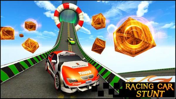 赛车特技超级坡道游戏安卓版（Racing Car Stunts Mega Ramp）图2: